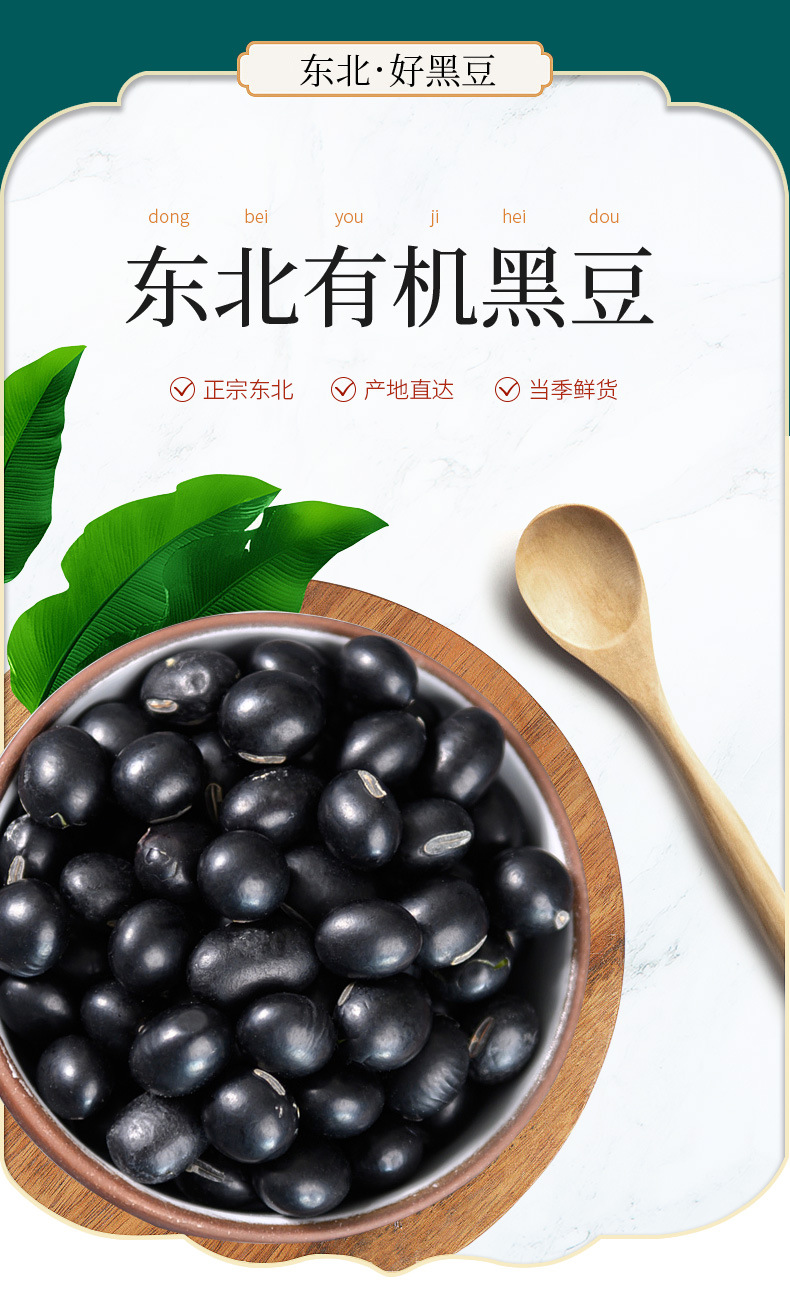 青仁黑豆 黑龙江有机黑豆，五谷杂粮 东北特产 绿芯黑豆